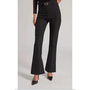 Generation Love Leah Crepe Pants Flared Leg Belted‎ High Waisted Black Sz 6 NEW